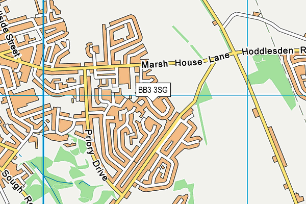 BB3 3SG map - OS VectorMap District (Ordnance Survey)