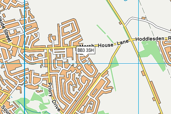 BB3 3SH map - OS VectorMap District (Ordnance Survey)