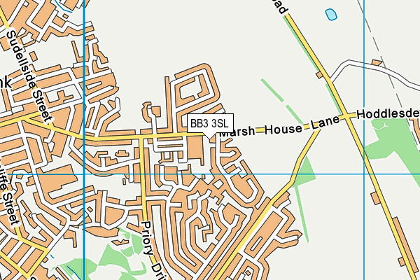 BB3 3SL map - OS VectorMap District (Ordnance Survey)