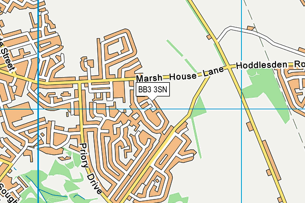 BB3 3SN map - OS VectorMap District (Ordnance Survey)