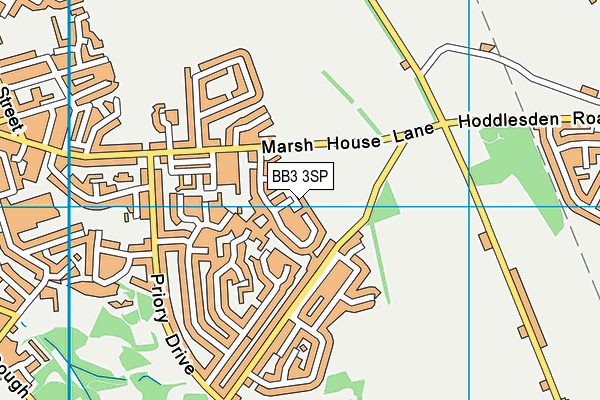 BB3 3SP map - OS VectorMap District (Ordnance Survey)