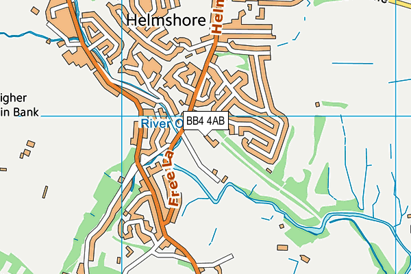 BB4 4AB map - OS VectorMap District (Ordnance Survey)