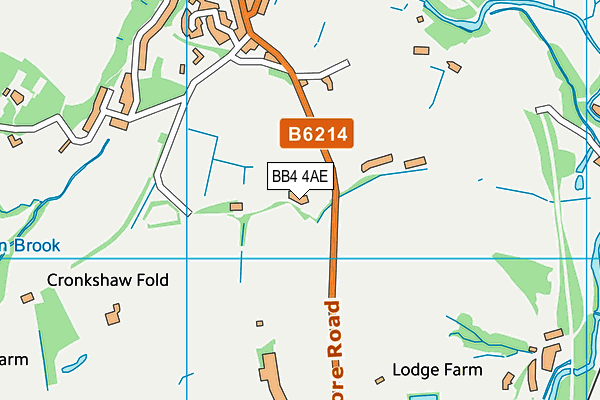 BB4 4AE map - OS VectorMap District (Ordnance Survey)