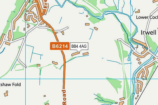 BB4 4AG map - OS VectorMap District (Ordnance Survey)