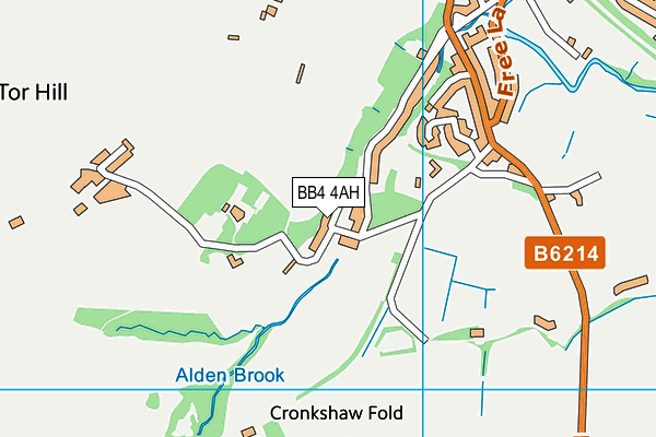 BB4 4AH map - OS VectorMap District (Ordnance Survey)