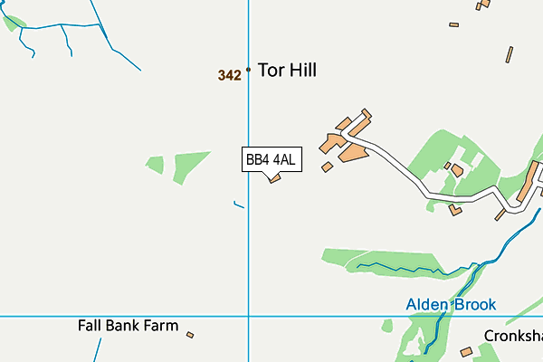 BB4 4AL map - OS VectorMap District (Ordnance Survey)