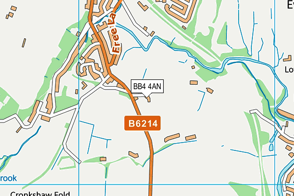 BB4 4AN map - OS VectorMap District (Ordnance Survey)