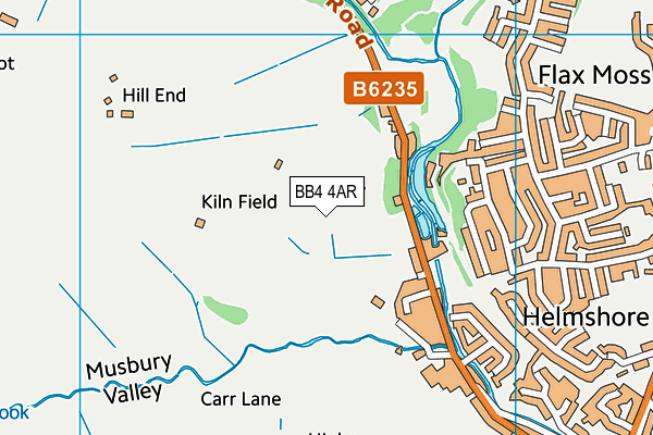 BB4 4AR map - OS VectorMap District (Ordnance Survey)