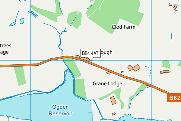 BB4 4AT map - OS VectorMap District (Ordnance Survey)