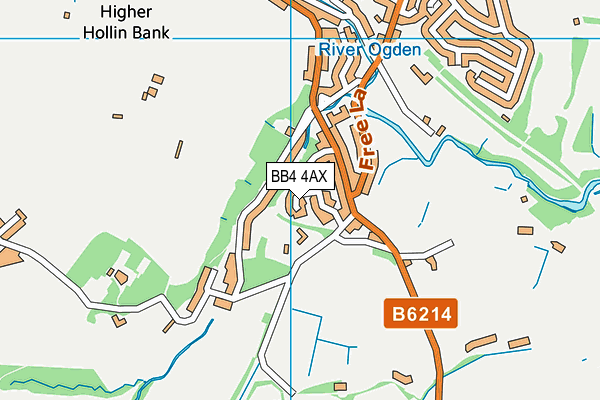 BB4 4AX map - OS VectorMap District (Ordnance Survey)