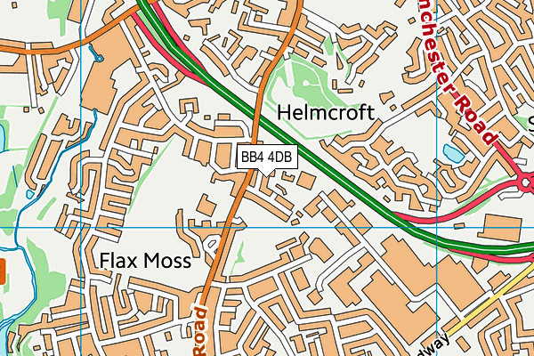 BB4 4DB map - OS VectorMap District (Ordnance Survey)