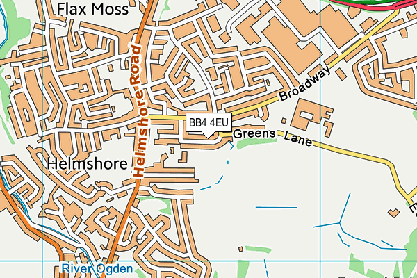 BB4 4EU map - OS VectorMap District (Ordnance Survey)