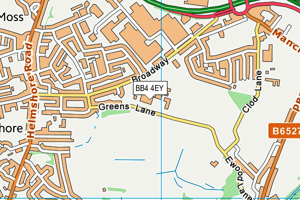 Haslingden High School and Sixth Form map (BB4 4EY) - OS VectorMap District (Ordnance Survey)