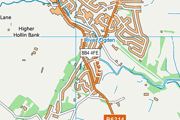 BB4 4FE map - OS VectorMap District (Ordnance Survey)