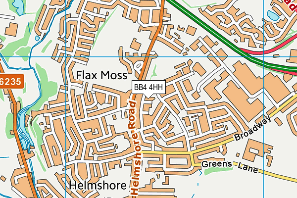 BB4 4HH map - OS VectorMap District (Ordnance Survey)