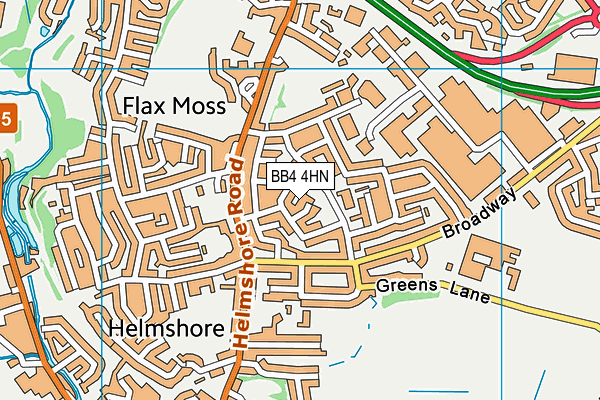BB4 4HN map - OS VectorMap District (Ordnance Survey)