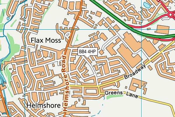 BB4 4HP map - OS VectorMap District (Ordnance Survey)