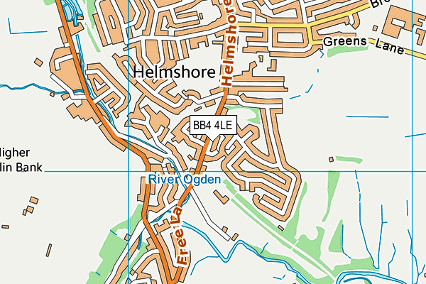 BB4 4LE map - OS VectorMap District (Ordnance Survey)