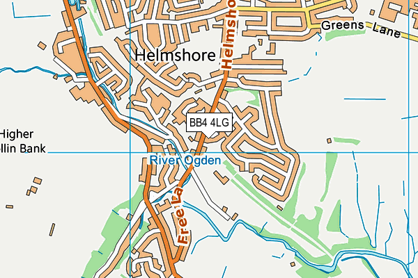 BB4 4LG map - OS VectorMap District (Ordnance Survey)