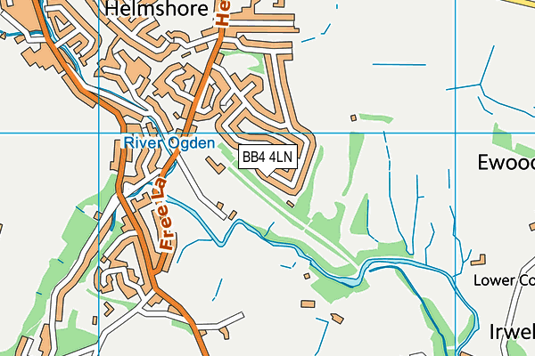 BB4 4LN map - OS VectorMap District (Ordnance Survey)