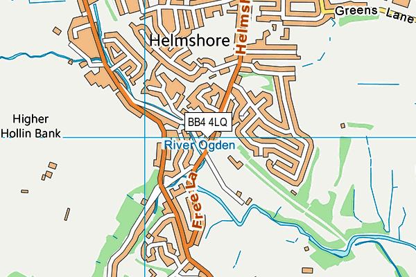 BB4 4LQ map - OS VectorMap District (Ordnance Survey)