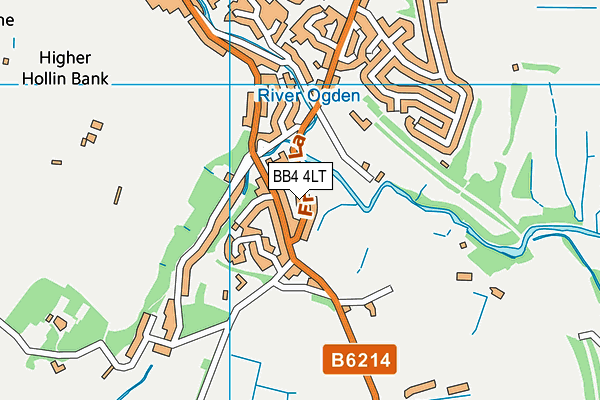 BB4 4LT map - OS VectorMap District (Ordnance Survey)