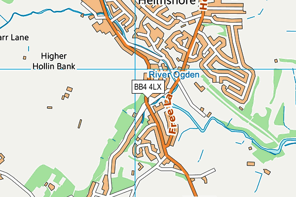 BB4 4LX map - OS VectorMap District (Ordnance Survey)
