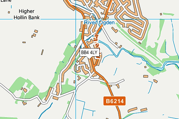 BB4 4LY map - OS VectorMap District (Ordnance Survey)