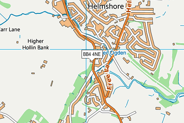 BB4 4NE map - OS VectorMap District (Ordnance Survey)