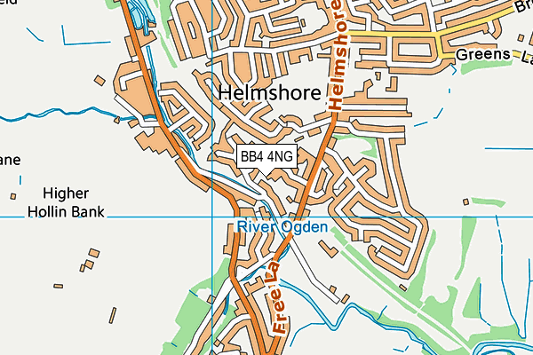 BB4 4NG map - OS VectorMap District (Ordnance Survey)