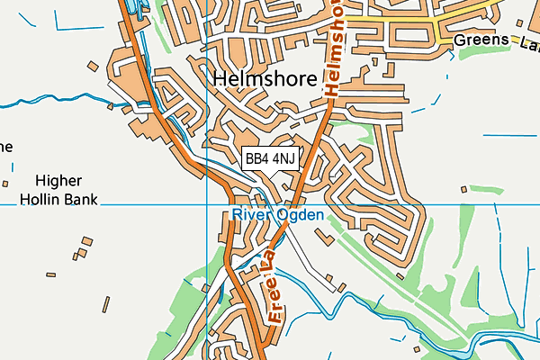 BB4 4NJ map - OS VectorMap District (Ordnance Survey)