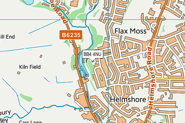 BB4 4NU map - OS VectorMap District (Ordnance Survey)