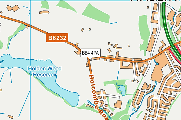 BB4 4PA map - OS VectorMap District (Ordnance Survey)