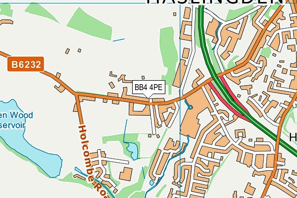 BB4 4PE map - OS VectorMap District (Ordnance Survey)