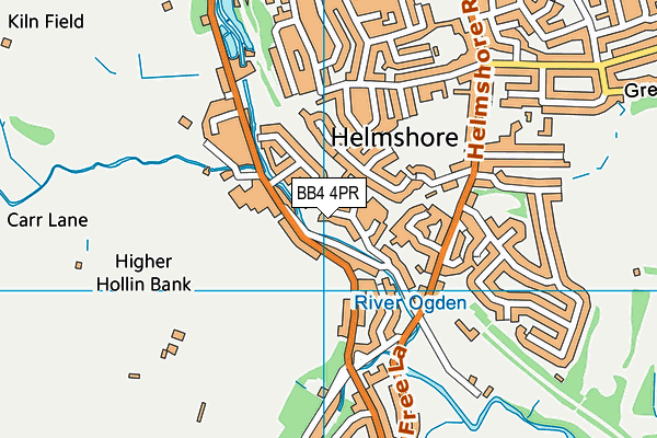 BB4 4PR map - OS VectorMap District (Ordnance Survey)