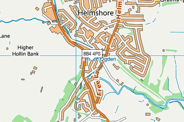 BB4 4PS map - OS VectorMap District (Ordnance Survey)