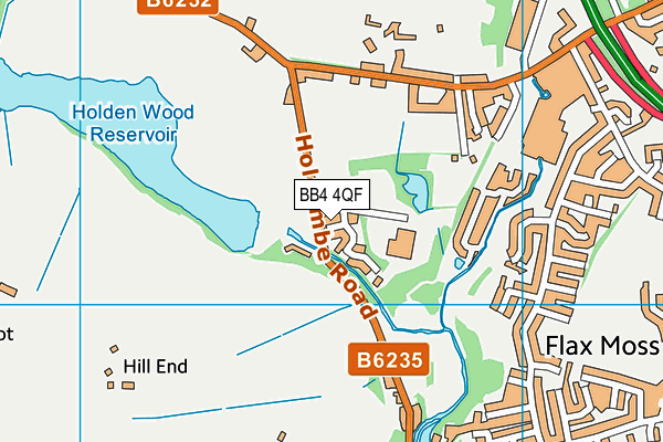 BB4 4QF map - OS VectorMap District (Ordnance Survey)