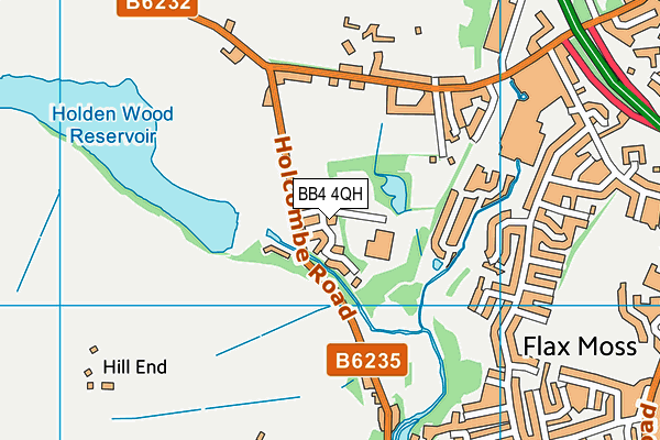 BB4 4QH map - OS VectorMap District (Ordnance Survey)