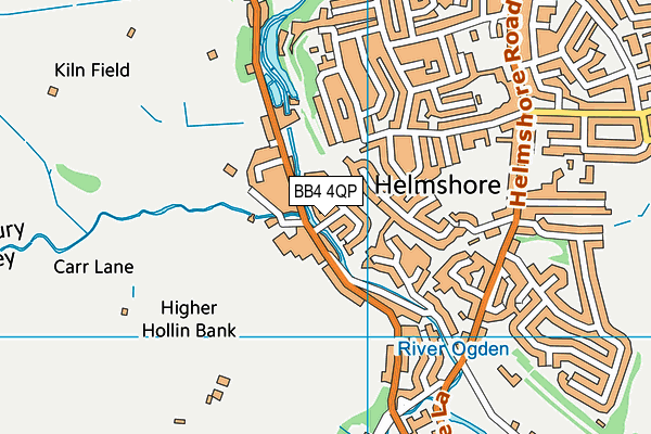 BB4 4QP map - OS VectorMap District (Ordnance Survey)