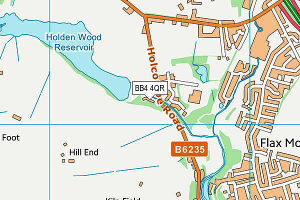 BB4 4QR map - OS VectorMap District (Ordnance Survey)
