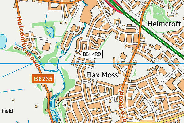 BB4 4RD map - OS VectorMap District (Ordnance Survey)