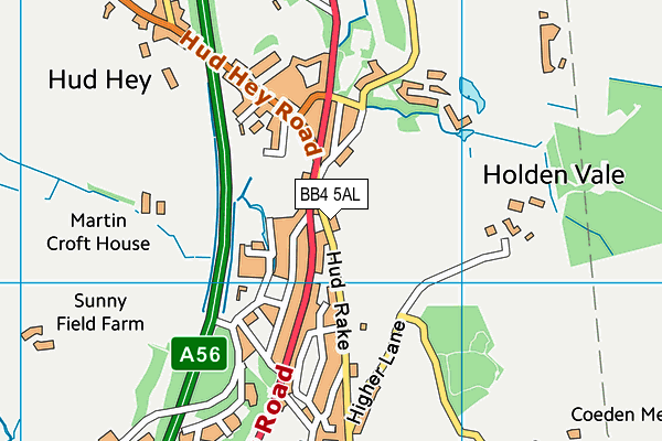 BB4 5AL map - OS VectorMap District (Ordnance Survey)