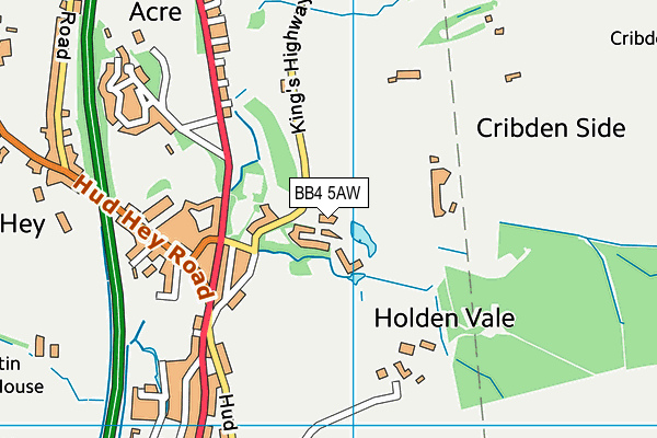 BB4 5AW map - OS VectorMap District (Ordnance Survey)