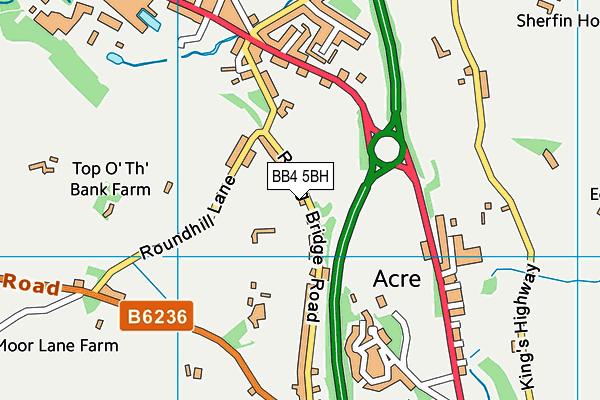 BB4 5BH map - OS VectorMap District (Ordnance Survey)