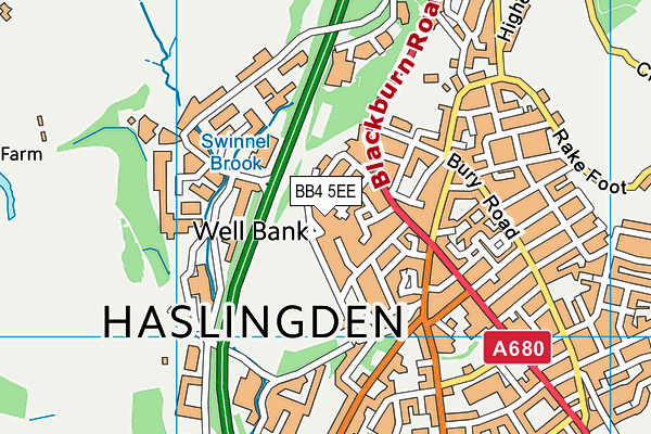 BB4 5EE map - OS VectorMap District (Ordnance Survey)