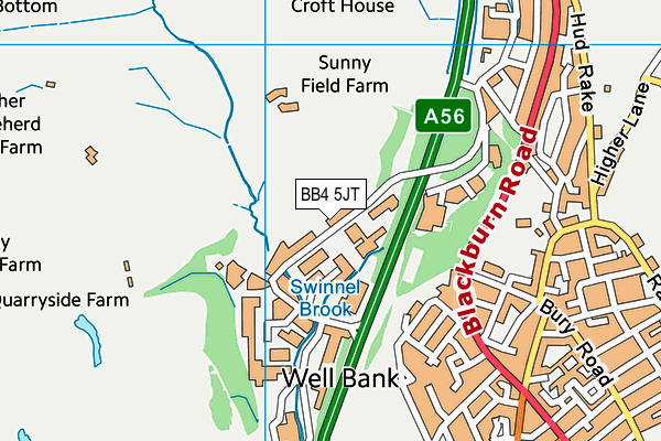 BB4 5JT map - OS VectorMap District (Ordnance Survey)