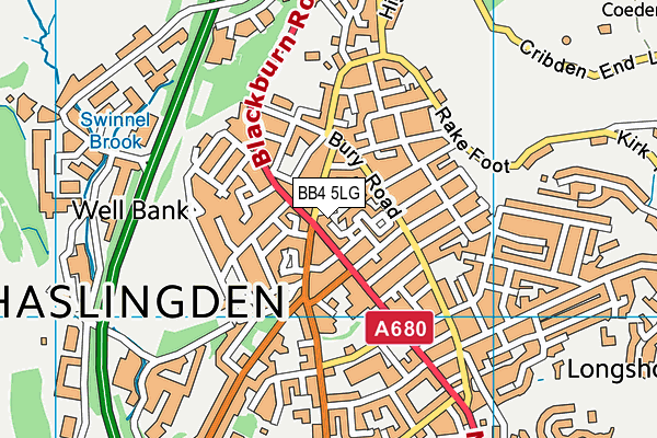 BB4 5LG map - OS VectorMap District (Ordnance Survey)