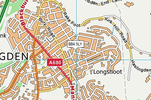 BB4 5LY map - OS VectorMap District (Ordnance Survey)