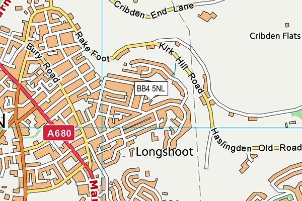 BB4 5NL map - OS VectorMap District (Ordnance Survey)