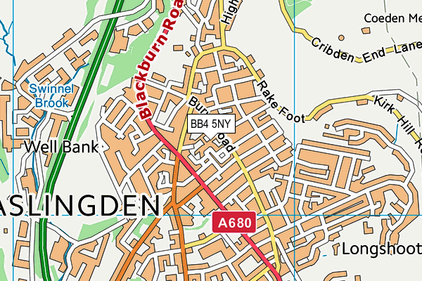 BB4 5NY map - OS VectorMap District (Ordnance Survey)